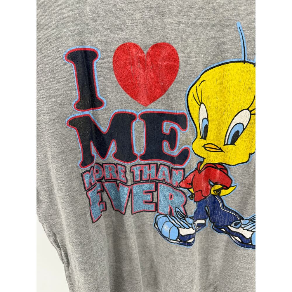 Vintage 90s Looney Tunes Tweety Bird Distressed Graphic T Shirt Womens XL READ - Picture 5 of 11